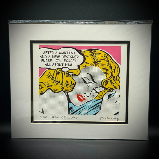Pop Artist Nelson De La Nuez Signed "The Game of Love" Lithograph