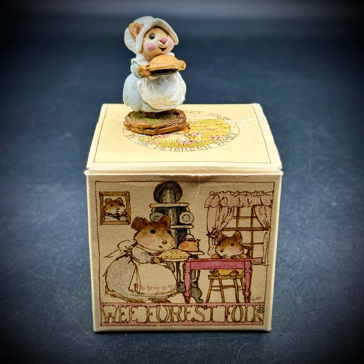 Wee Forest Folk 1984 Mouse Figurine "Prudence Pie-maker" Artist Signed w/Original Box