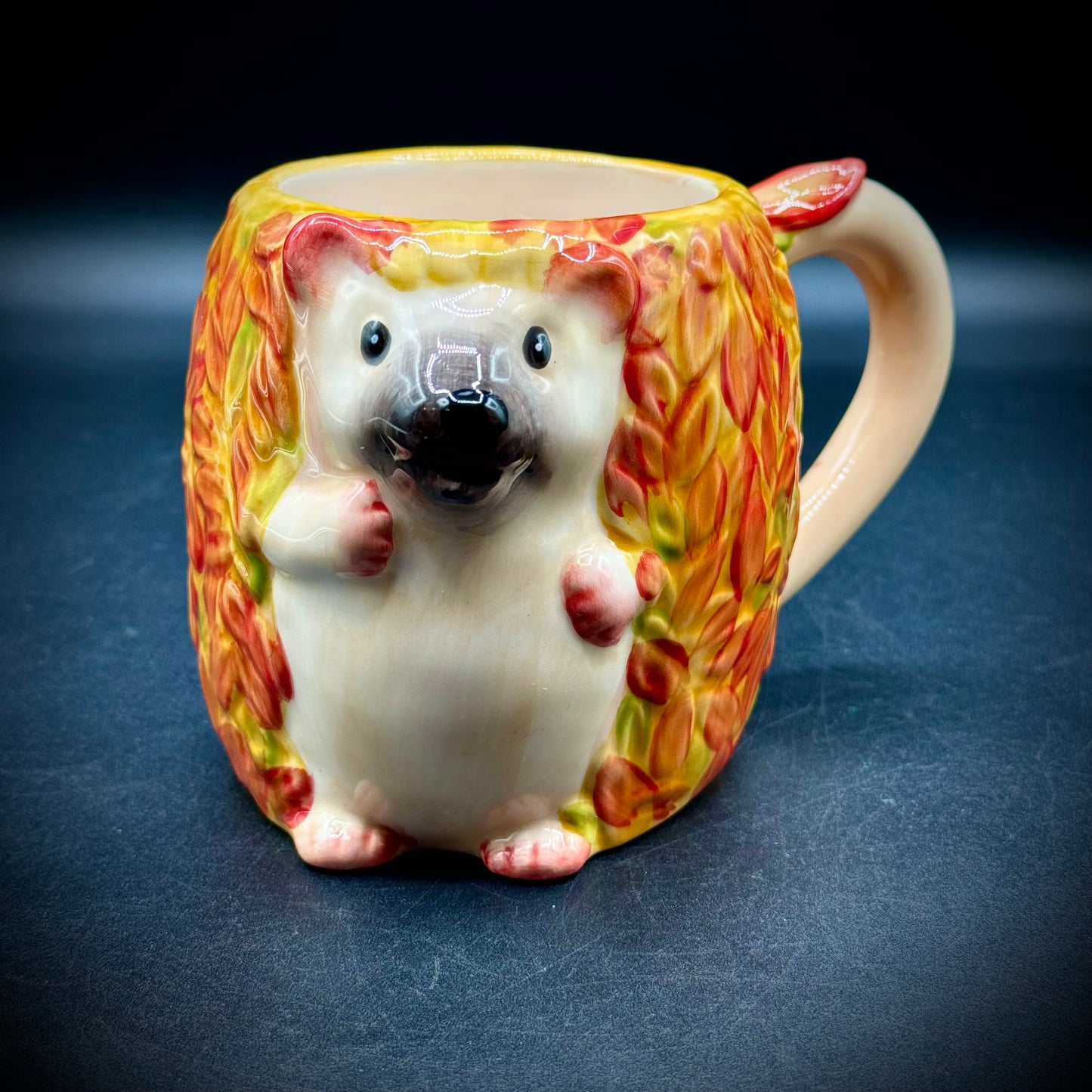 Hand Painted Dolomite Pier One Imports Hedgehog Mug New