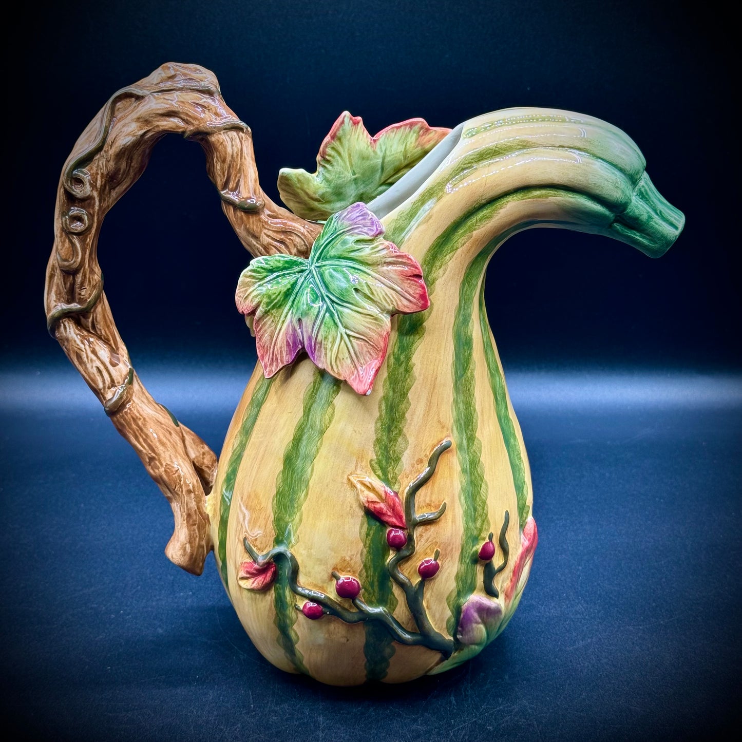 Vintage Fitz & Floyd Harvest Heritage Collection Gourd Pitcher