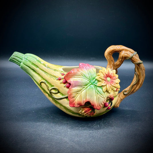 Vintage Fitz & Floyd Harvest Heritage Collection Gourd Gravy Boat