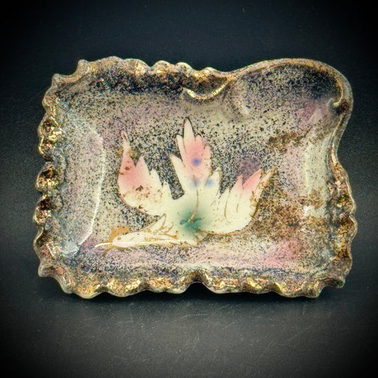 Vintage Made in Japan Bird Motif Trinket Dish