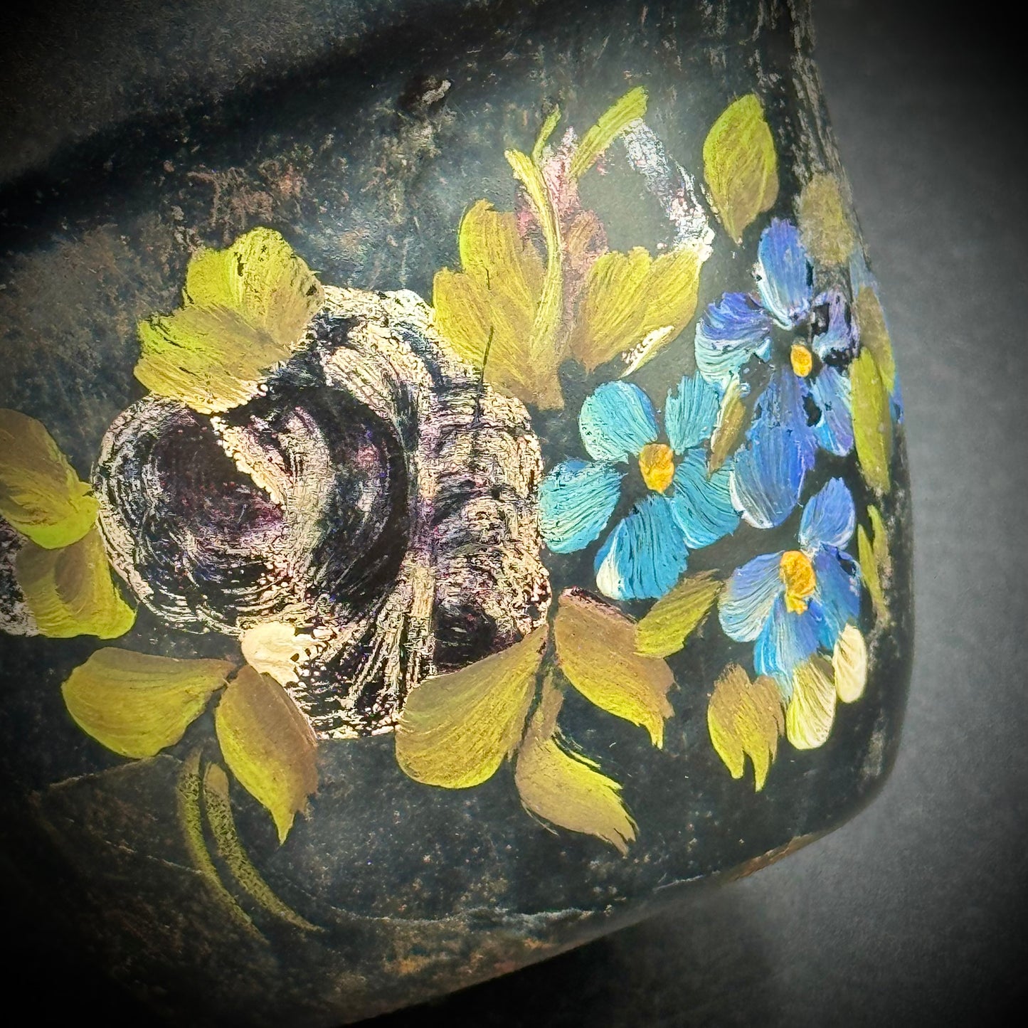 Vintage 1940s Nashco New York Hand Painted Flower Planter - As Found