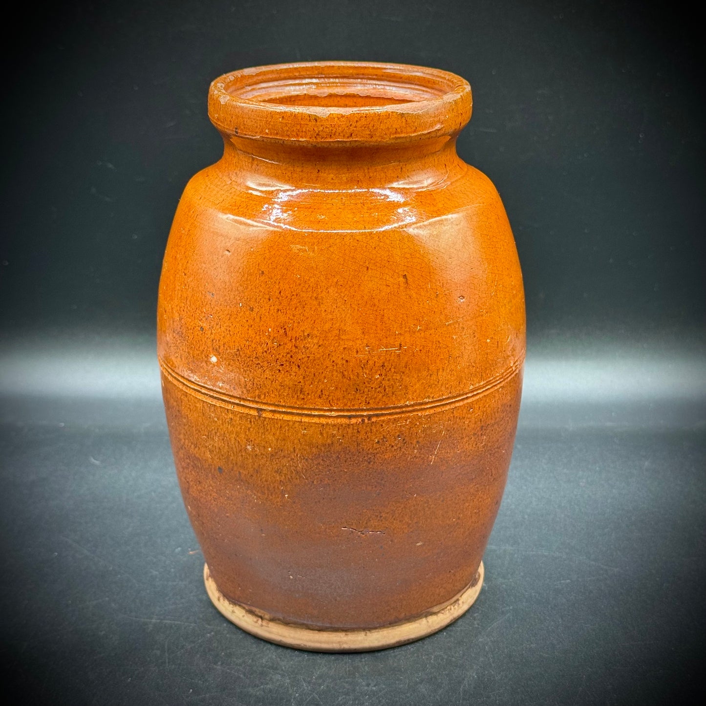 Antique Redware Jar/Crock c. 1850 Attributed to Alvin Wilcox