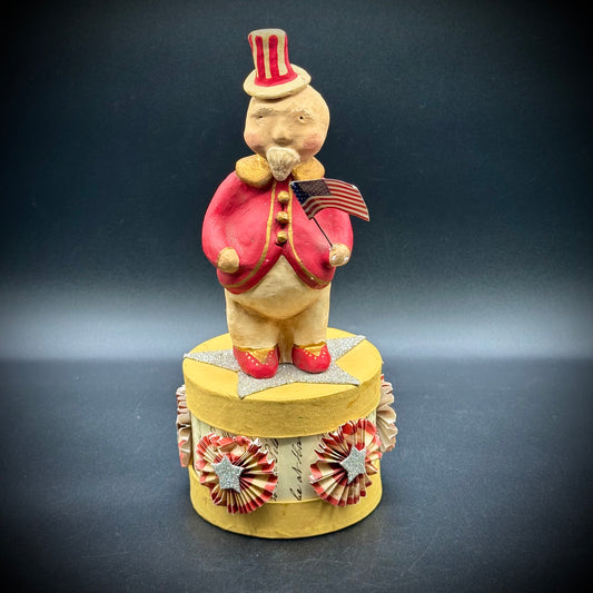 Artist Bethany Lowe Dee Foust Folk Art Uncle Sam Box