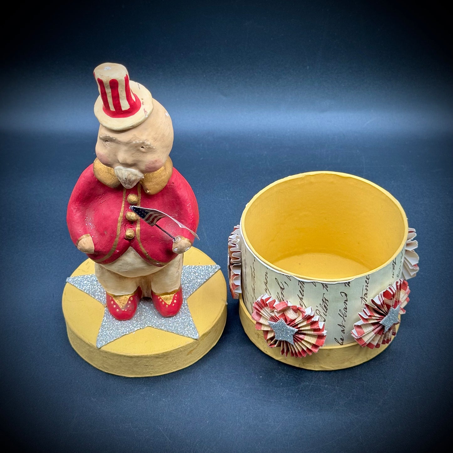 Artist Bethany Lowe Dee Foust Folk Art Uncle Sam Box