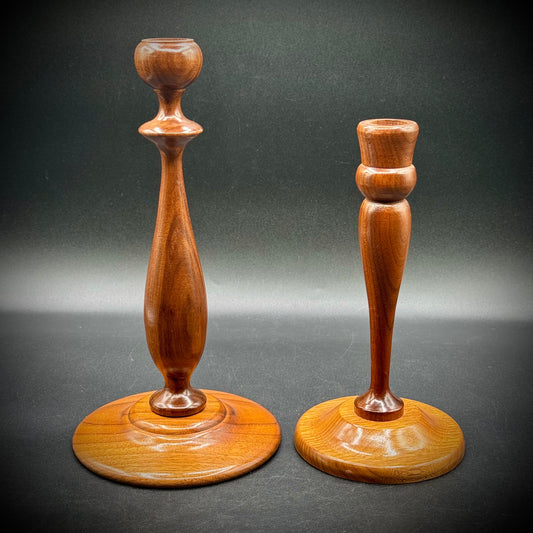 Vintage Centennial Collection Tennessee Turned Wood Candlesticks