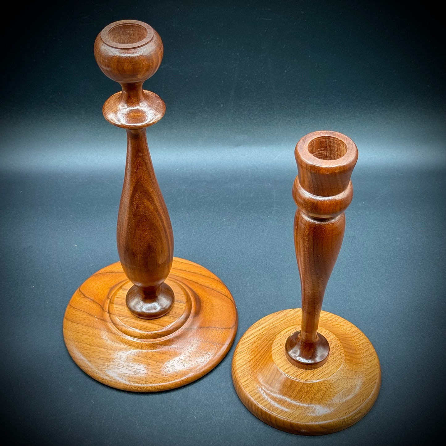 Vintage Centennial Collection Tennessee Turned Wood Candlesticks