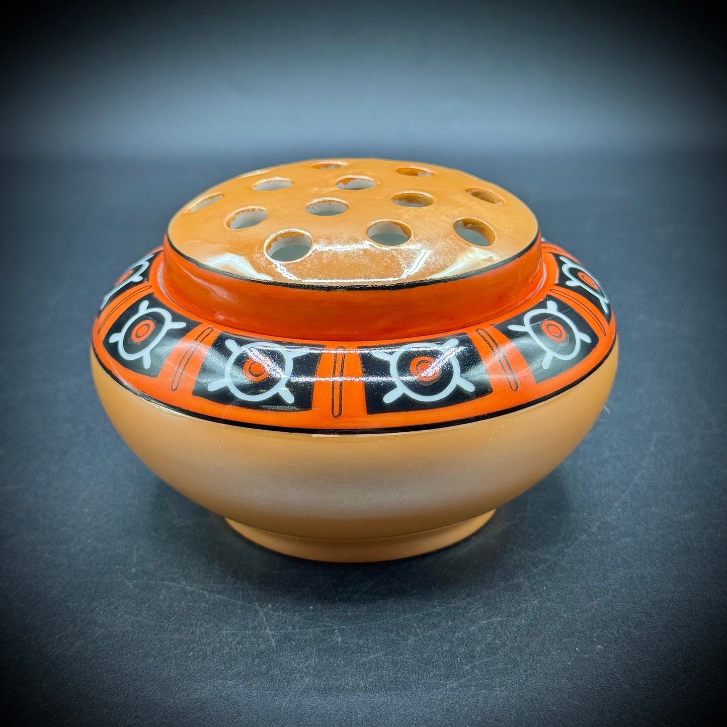Vintage Noritake Japan Ceramic Lidded Flower Frog