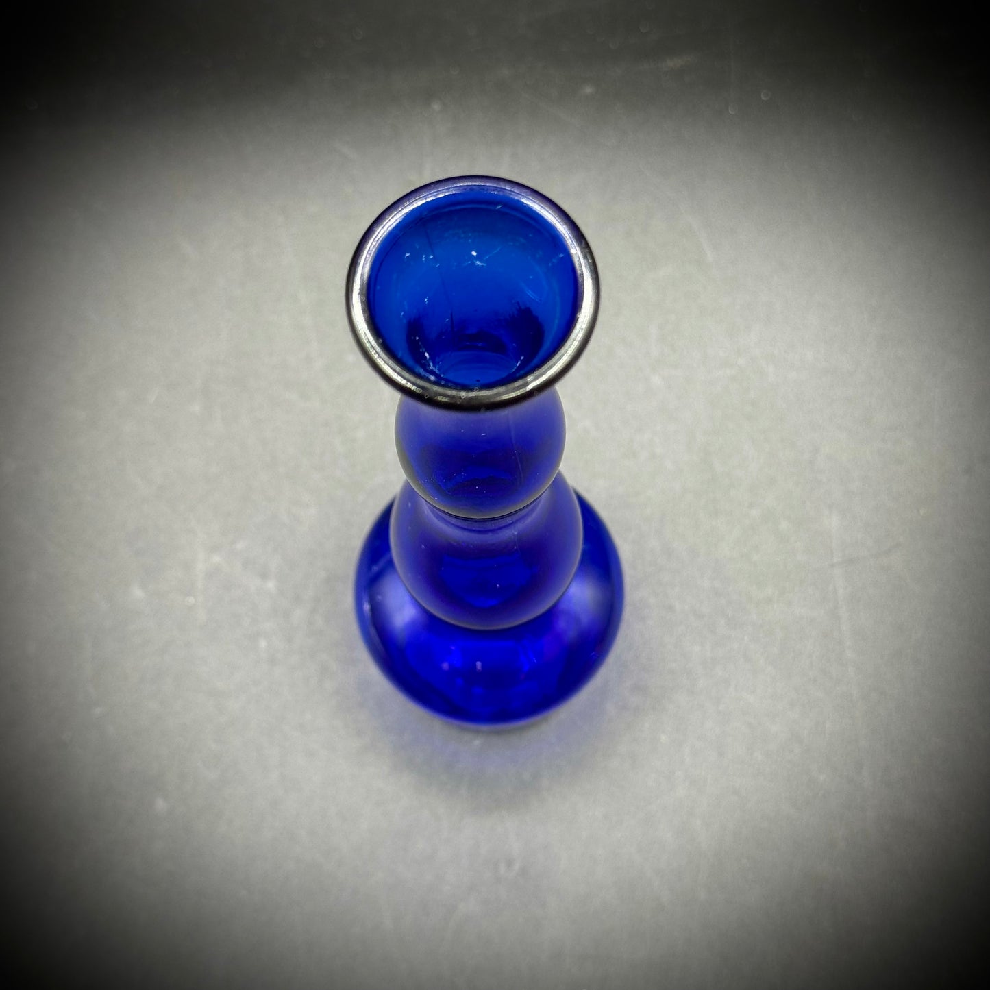 Vintage Wave Pattern Cobalt Blue Vase