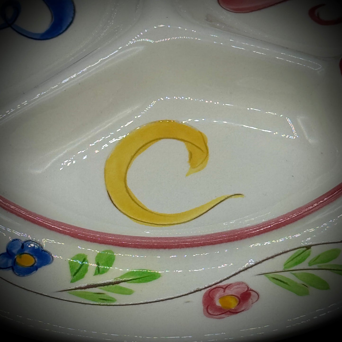 Vintage 1960s Stangl Children's Alphabet Warming Dish