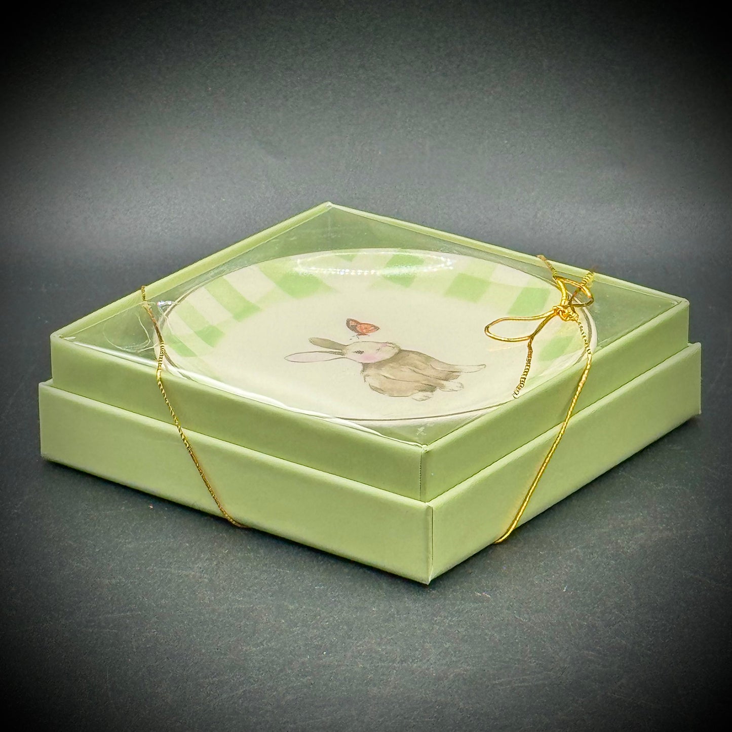 New in Box Bunny Dish By Heatherlee Chan