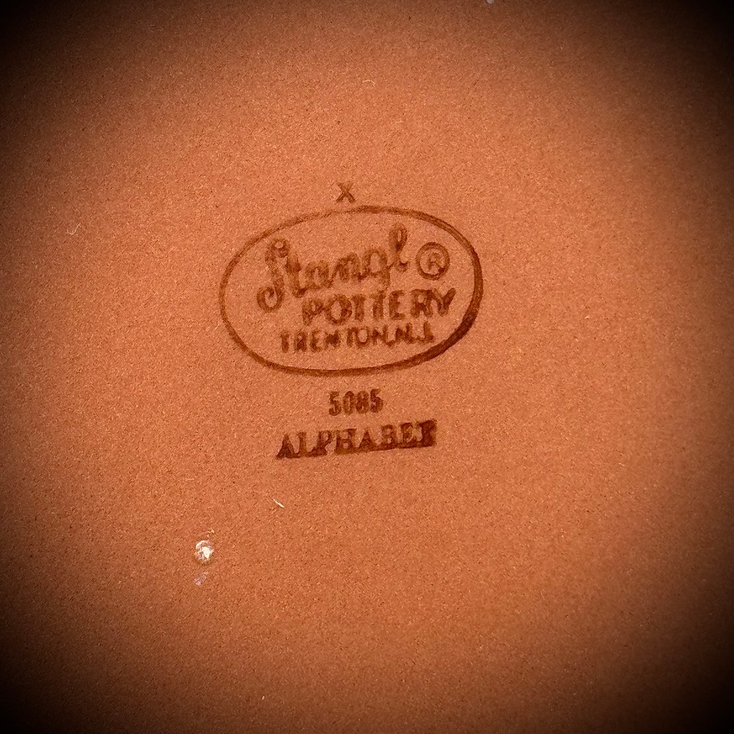Vintage 1960s Stangl Children's Alphabet Warming Dish