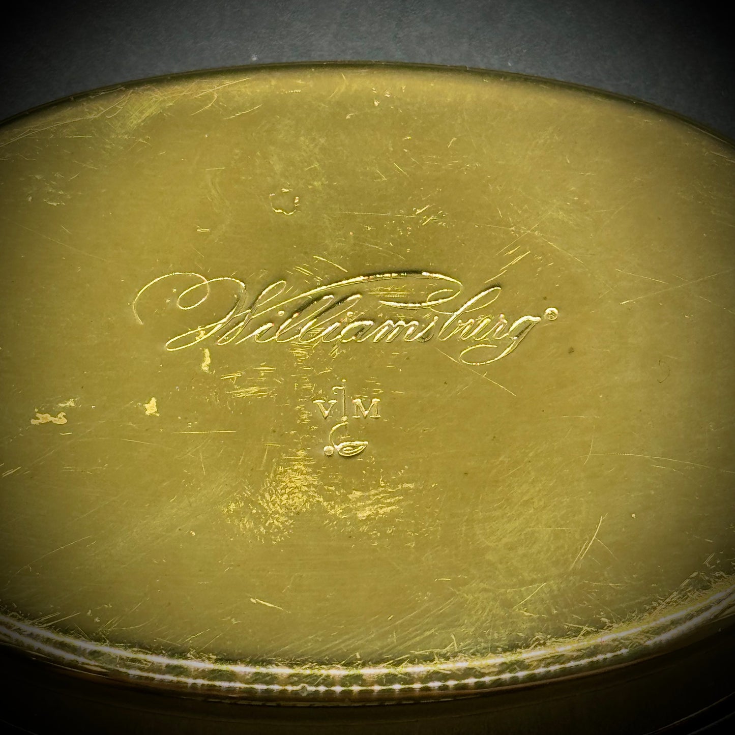 Vintage Virginia Metal Crafters Brass Williamsburg Lidded Box
