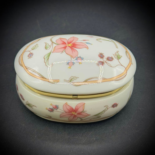 Vintage Andrea by Sedak Porcelain Trinket Box -- Plays "Memory" from “Cats"