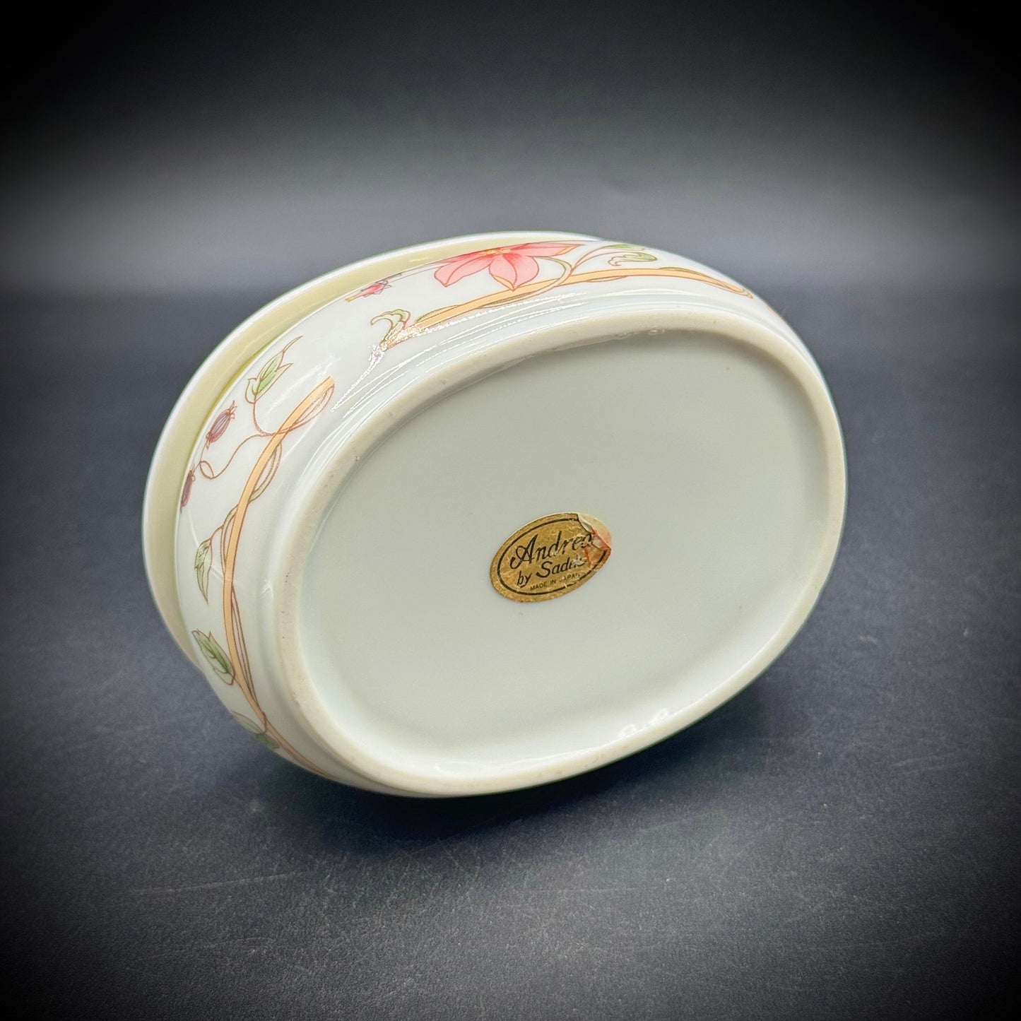 Vintage Andrea by Sedak Porcelain Trinket Box -- Plays "Memory" from “Cats"