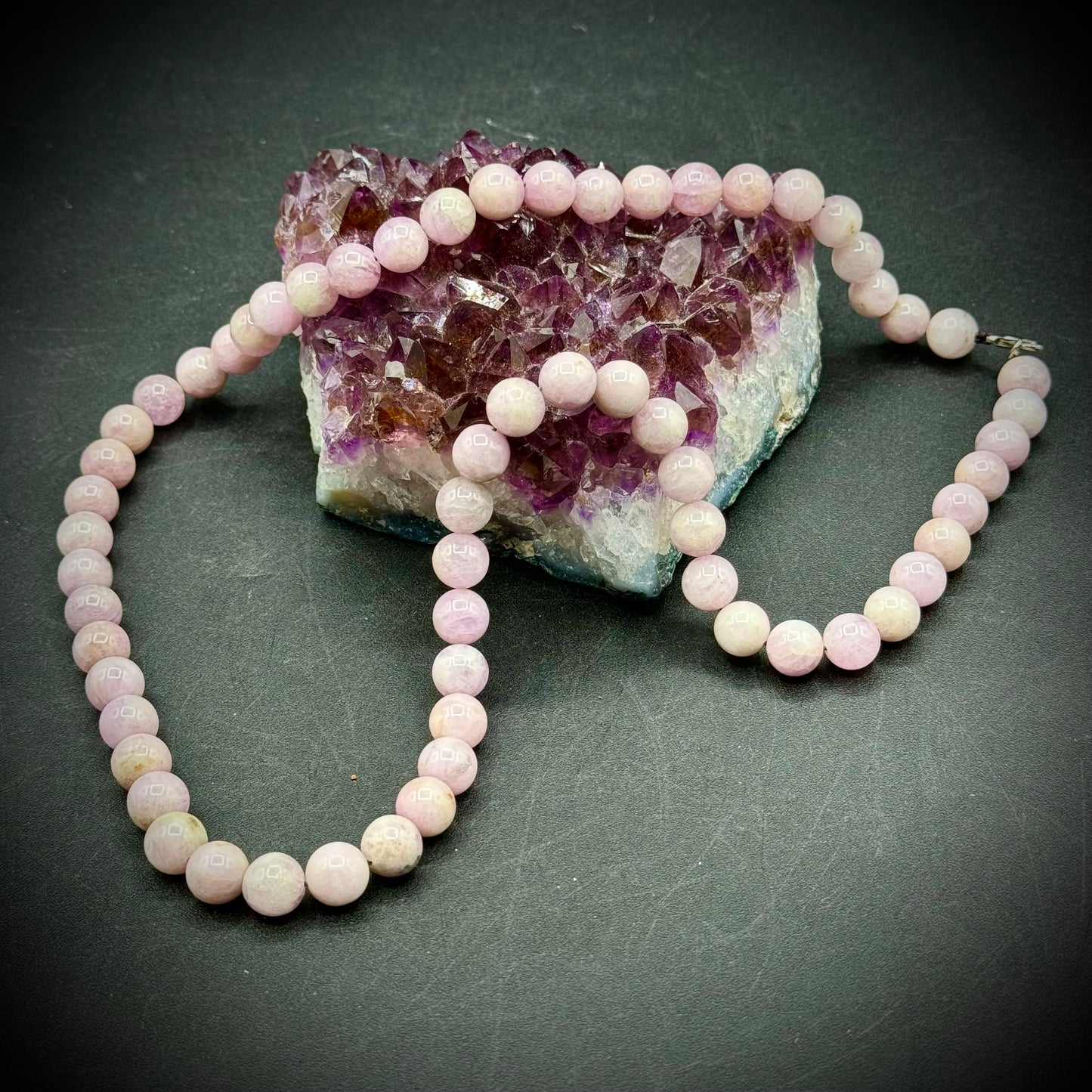 Lavender Jade Bead Necklace