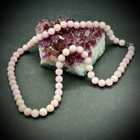 Lavender Jade Bead Necklace