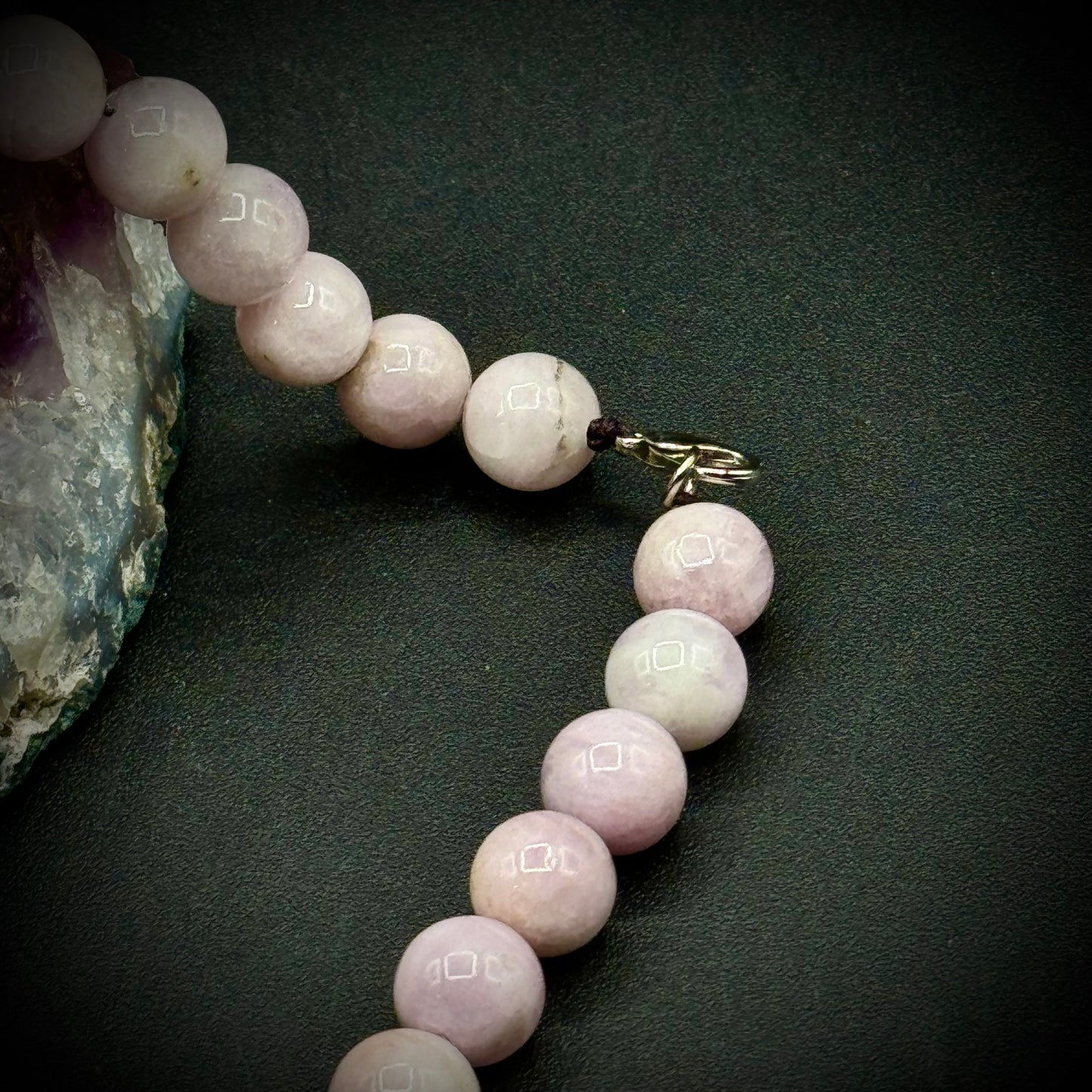 Lavender Jade Bead Necklace