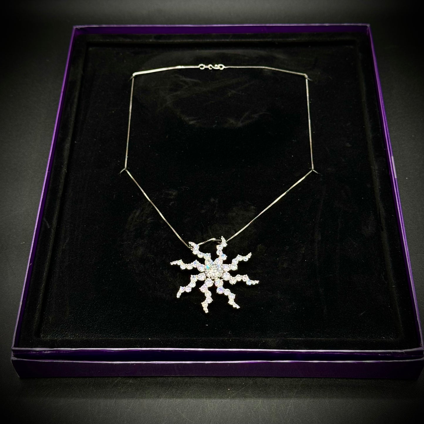 Suzanne Somers Collection Starburst Necklace 925 Sterling Silver