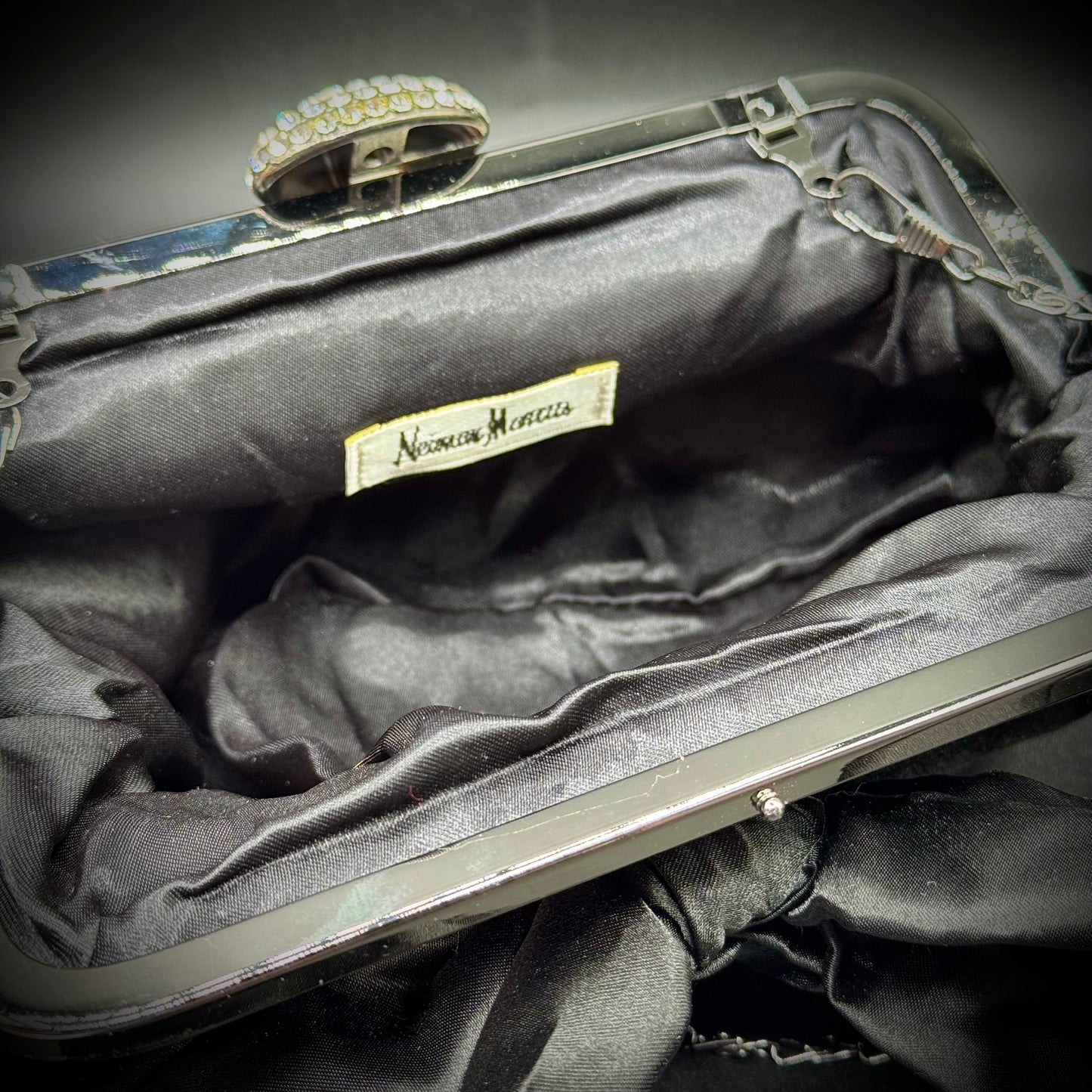 Exquisite Vintage Neiman Marcus Evening Bag with Swarovski Crystals