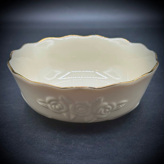 Vintage Lenox Floral & Gold Lined Bowl
