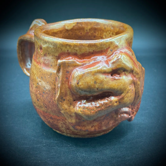 Ceramic Artist Signed Dinosaur Motif Mug