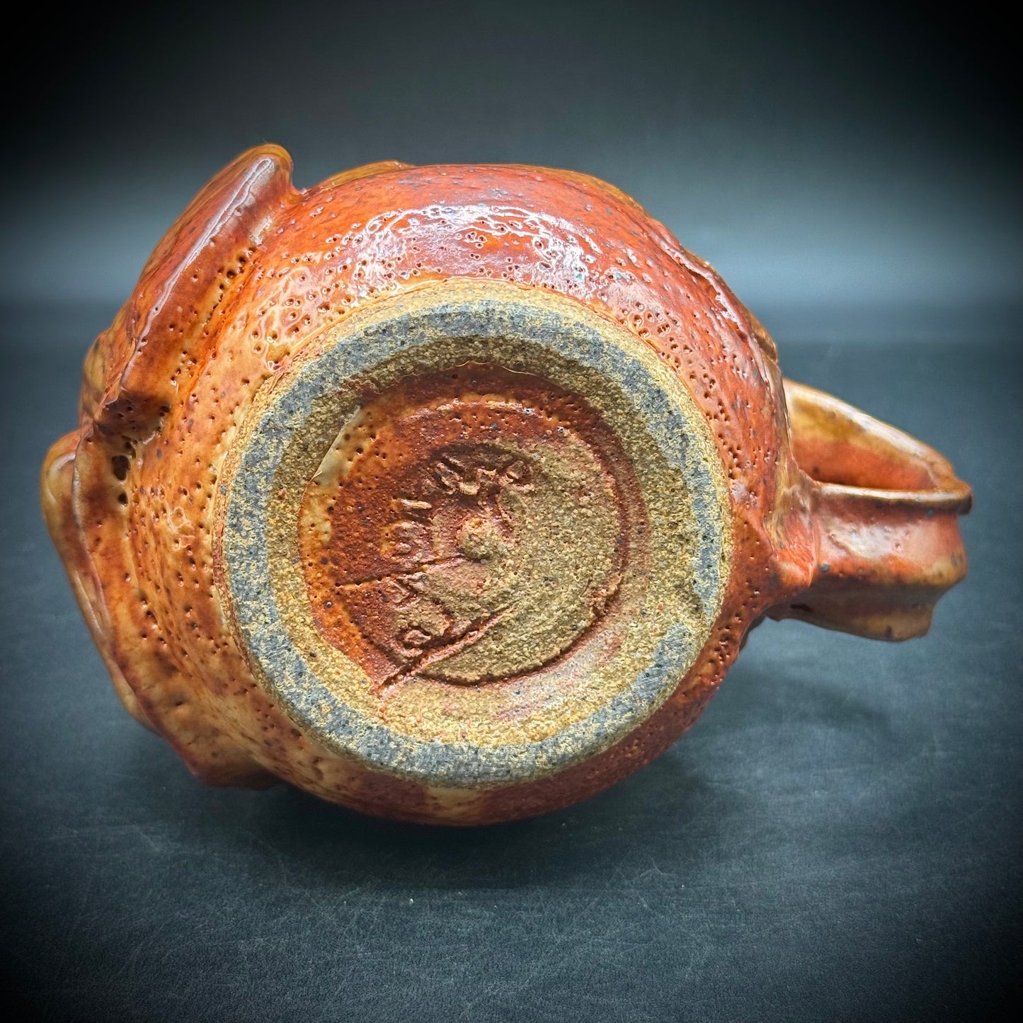 Ceramic Artist Signed Dinosaur Motif Mug
