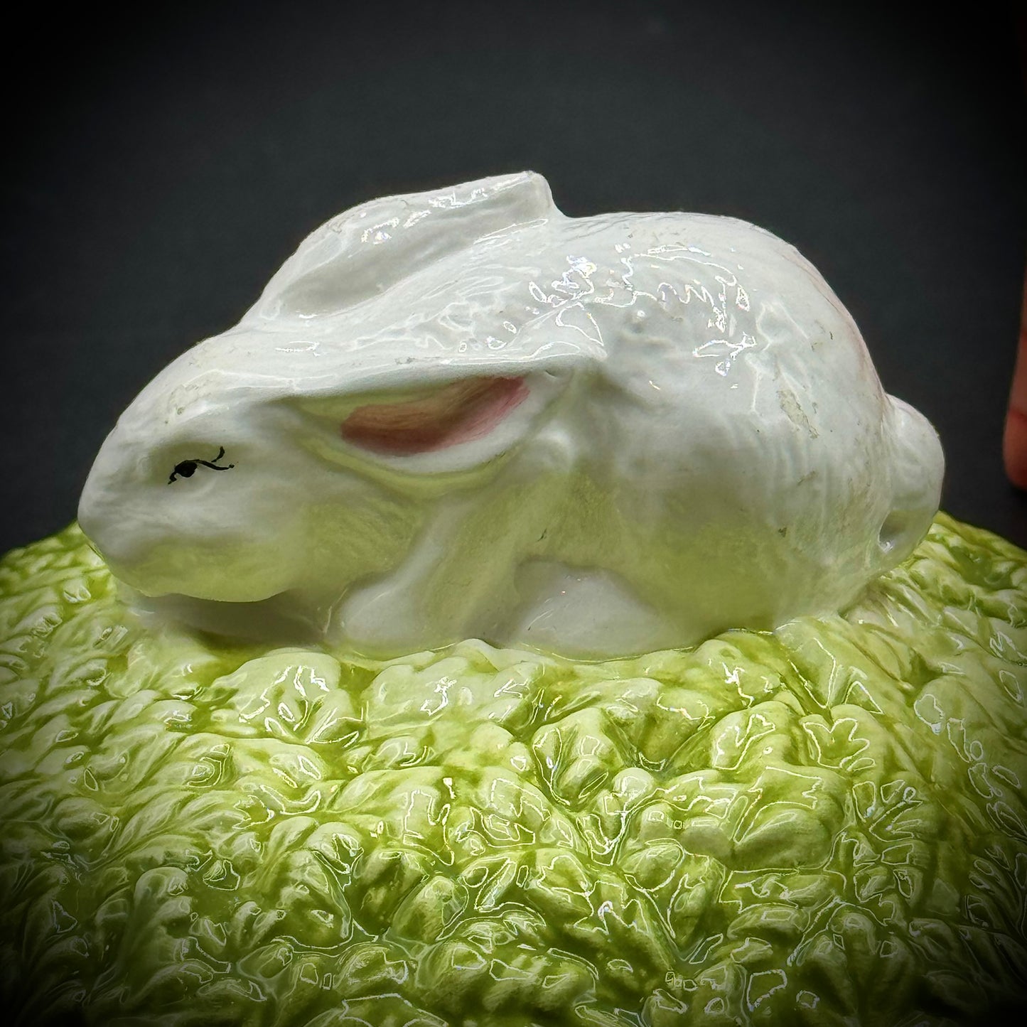 Large Ceramic Carrot & Bunny Rabbit Canister
