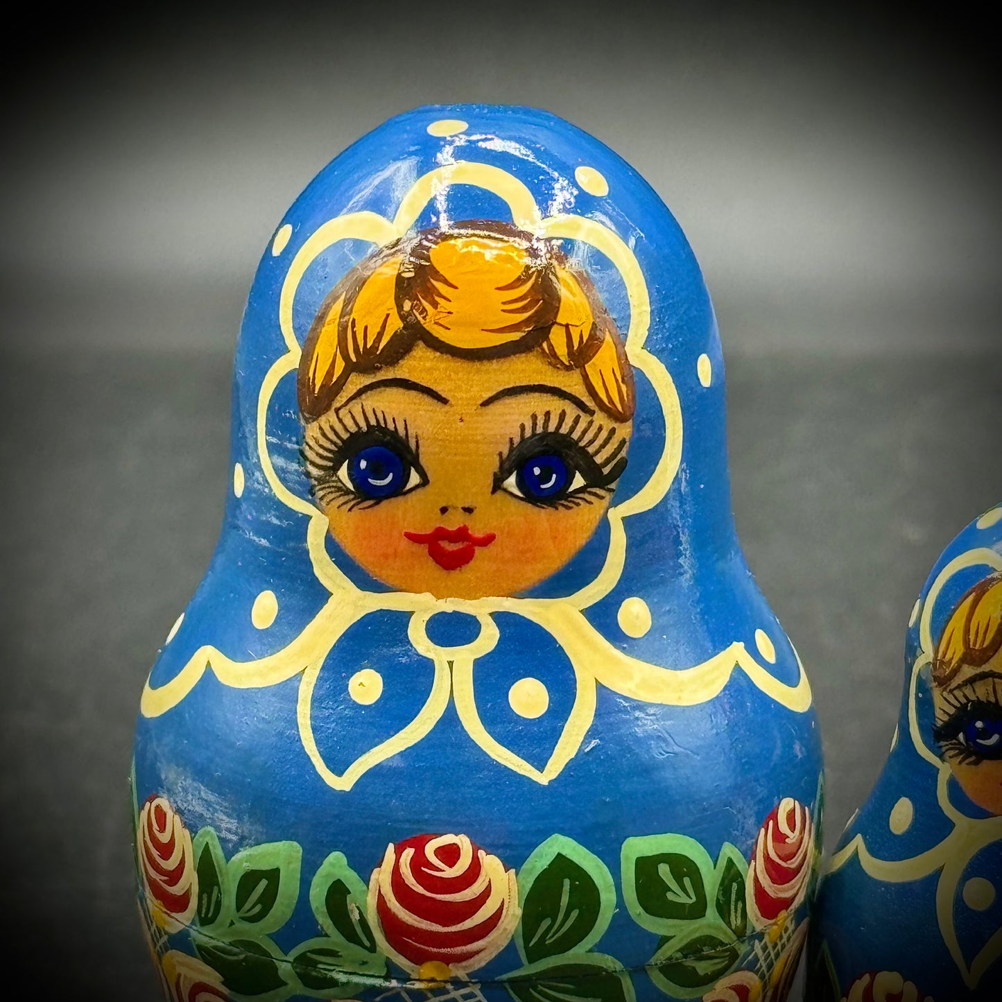 Artist Signed Beautifully Painted 5-Tier Nesting Doll