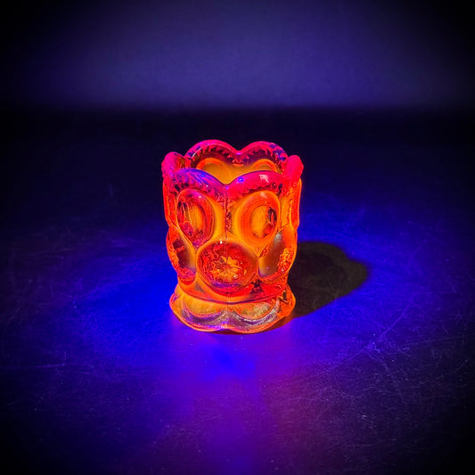 Vintage Amberina Glass Toothpick Holder