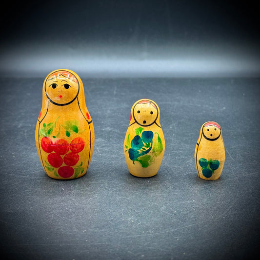 Hand Painted 3-Tier Nesting Doll Set
