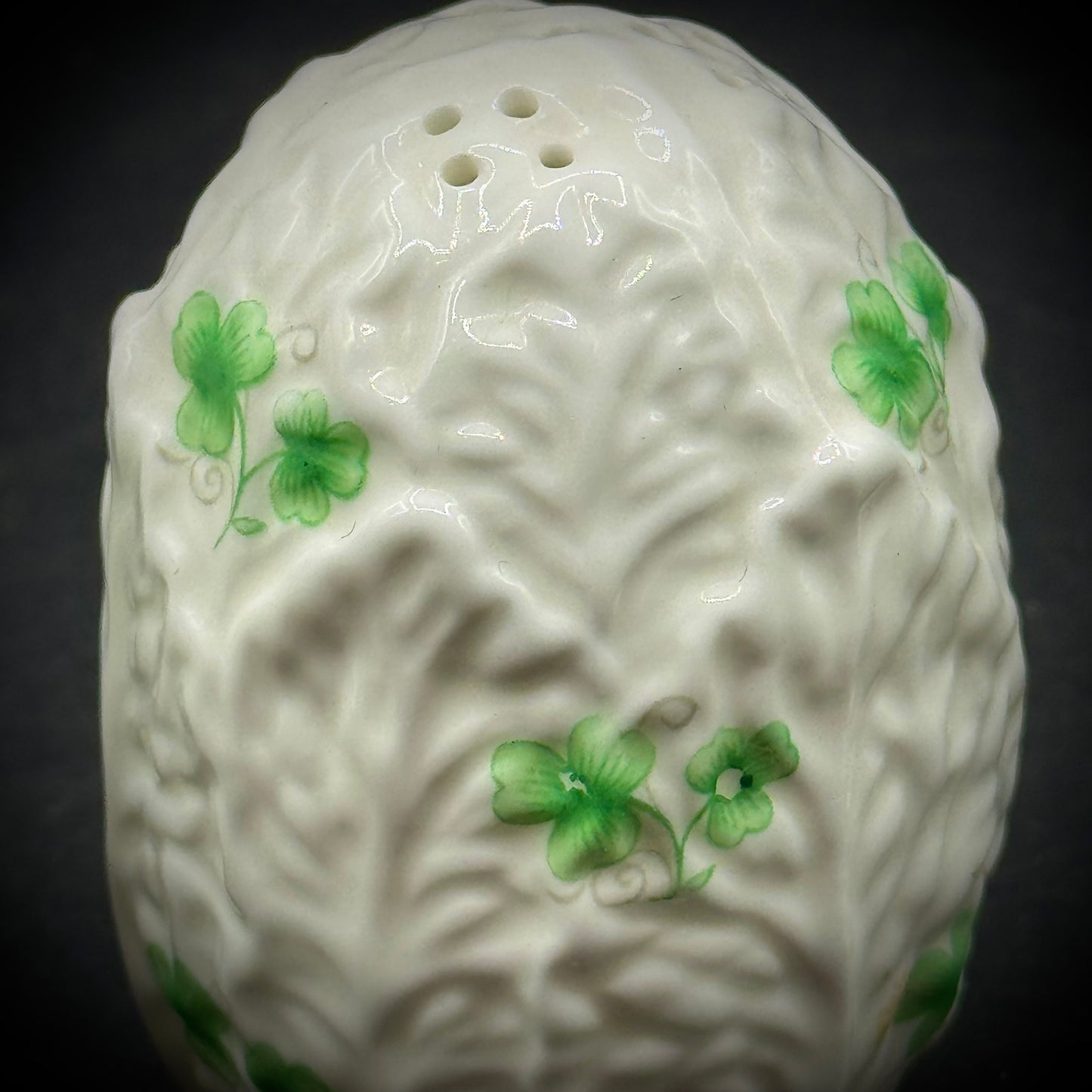 Coalport England Fine Bone China Shamrock Motif S&P Set