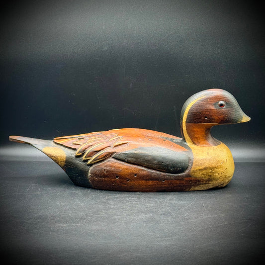 Tom Taber Signed 1979 Wood Duck Decoy - AS FOUND
