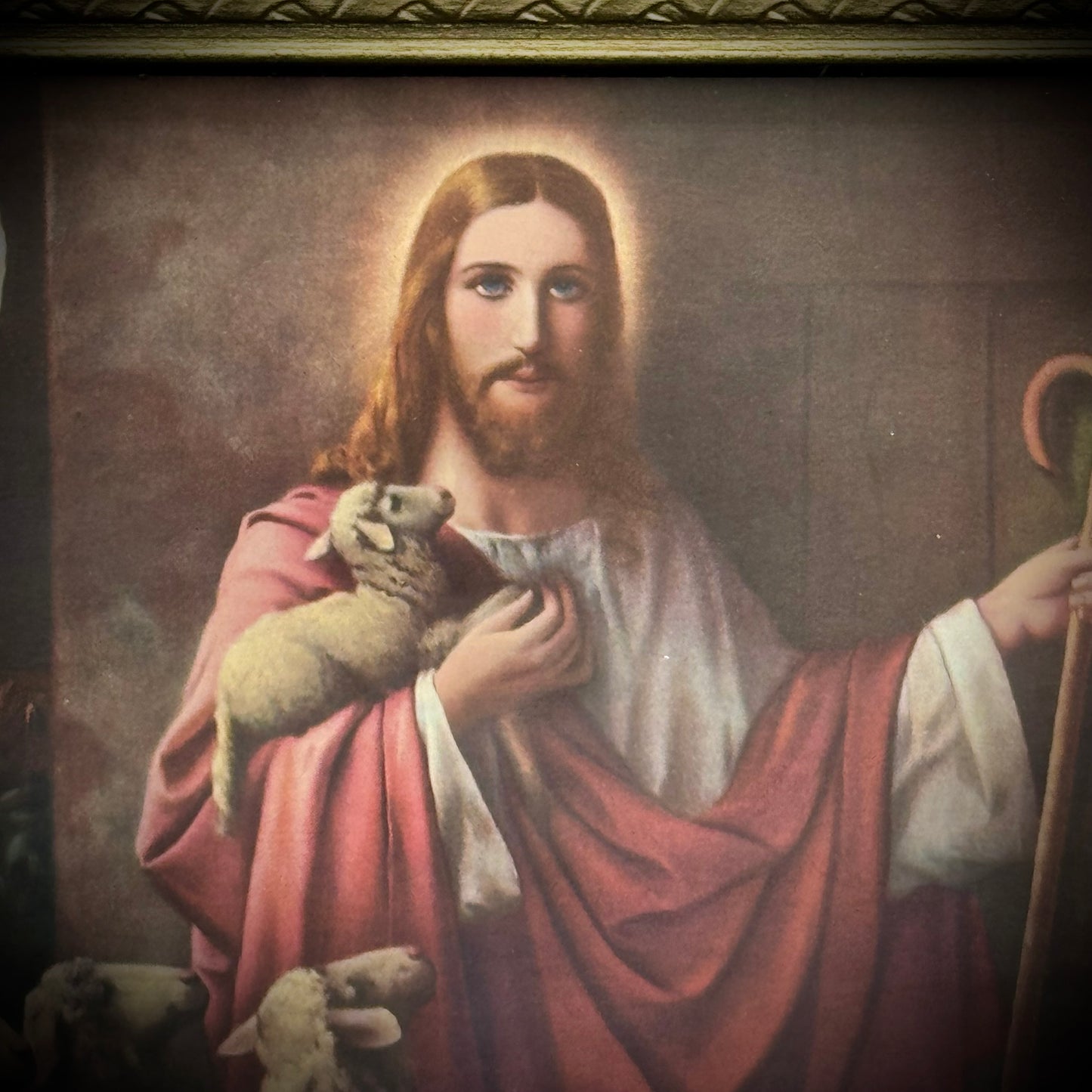 Antique Framed "Jesus Knocking At The Door" Lithograph - Chicago, USA
