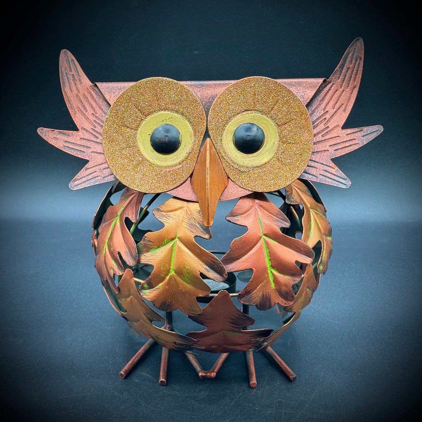 Pier One Owl Motif Metal Votive