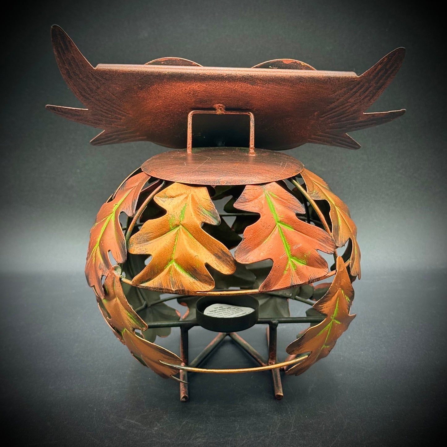 Pier One Owl Motif Metal Votive