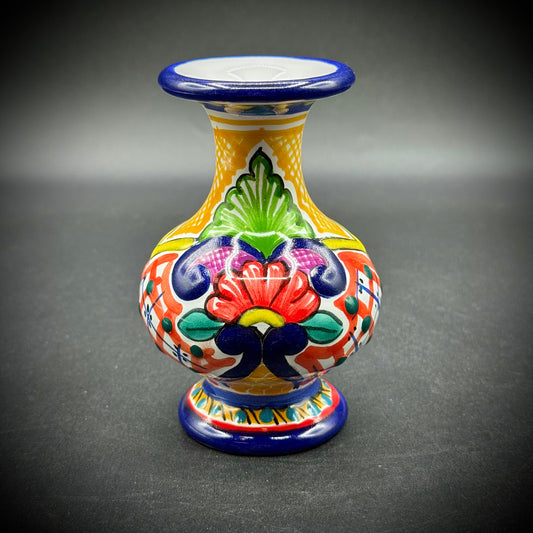 Small Artist Signed Mexican Talavera Vase