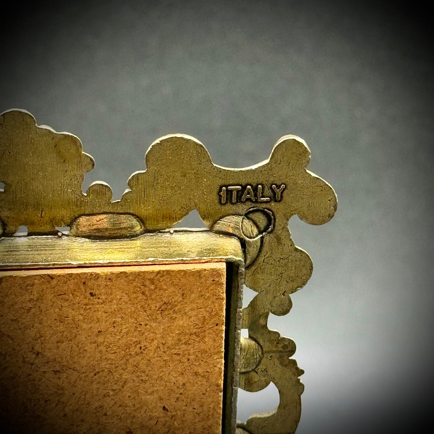 Vintage Gold Tone Metal Picture Frame Made in Italy
