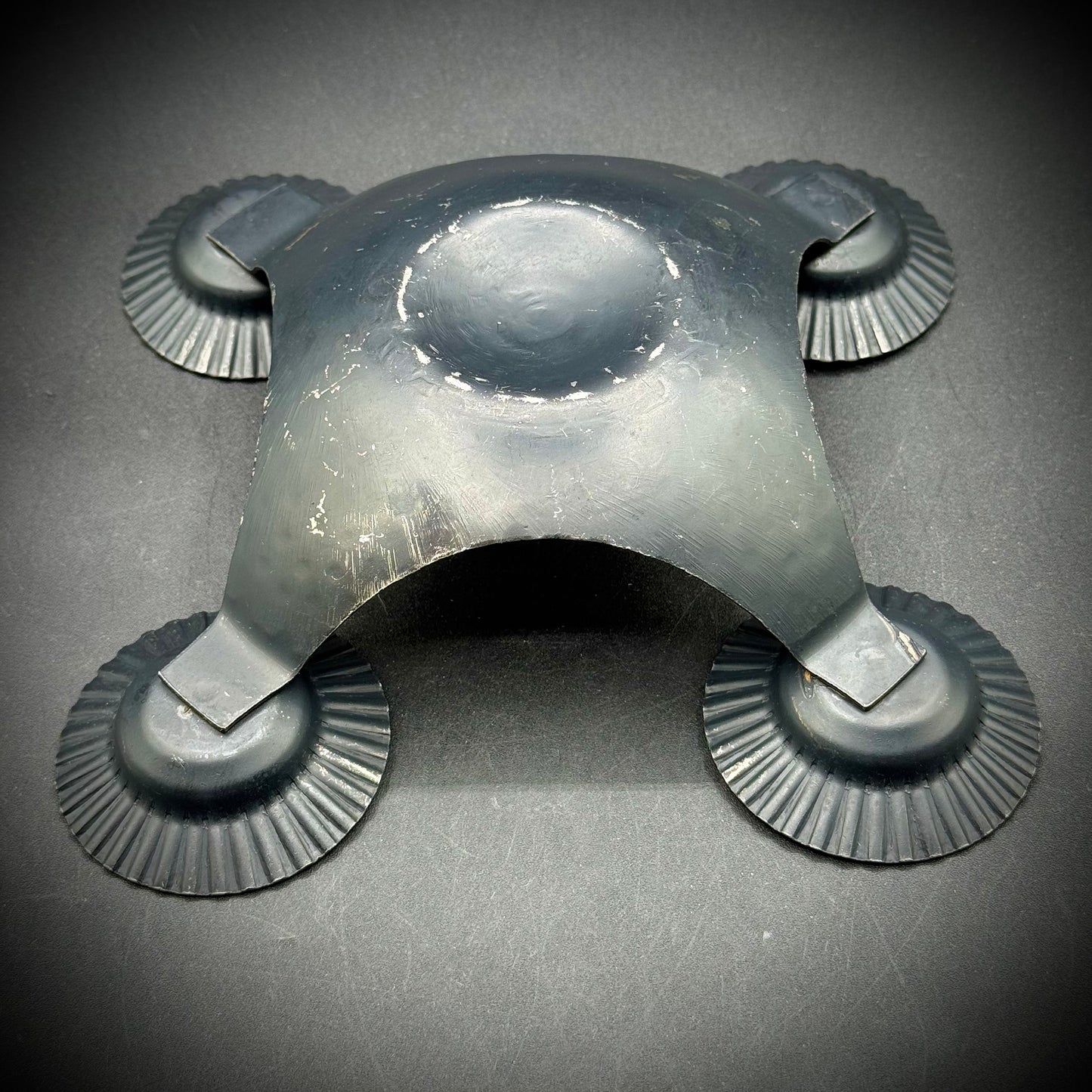 Vintage Black Iron Brutalist Candle Holder Made in West Germany