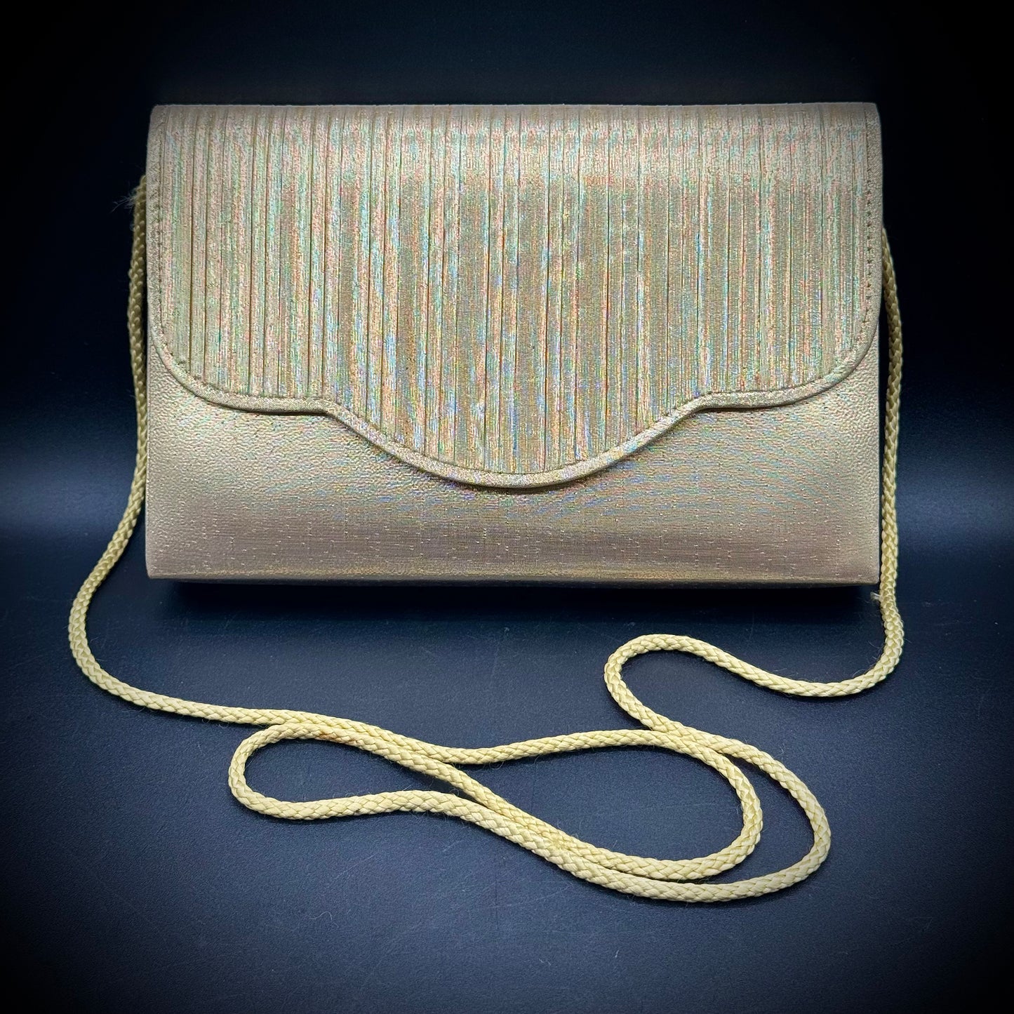 Vintage La Regale Gold Tone Purse with Long Braided Strap
