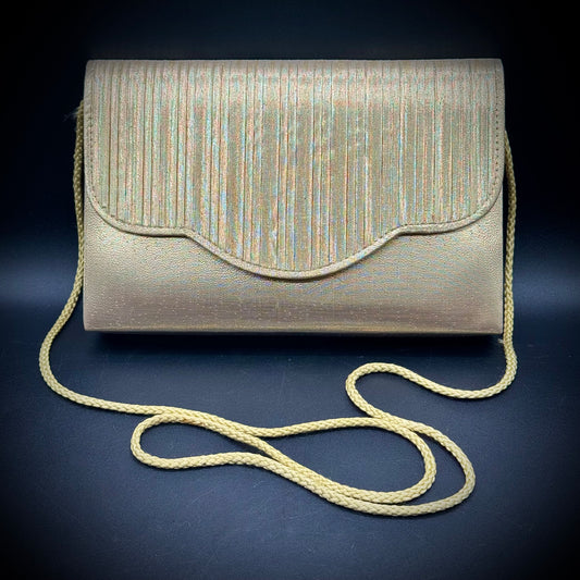 Vintage La Regale Gold Tone Purse with Long Braided Strap