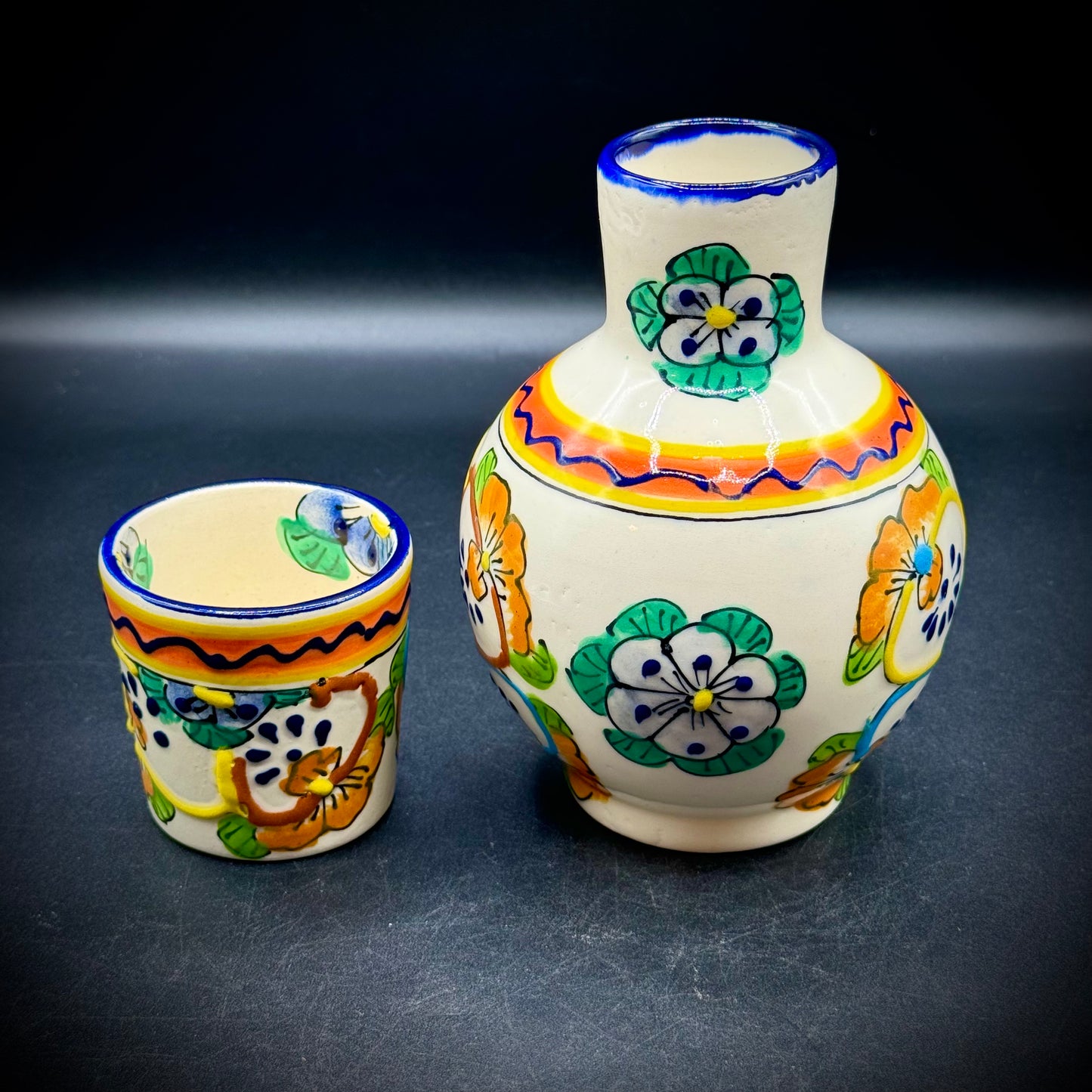 Artisan Made Mexican Talavera Pottery Tumble Up