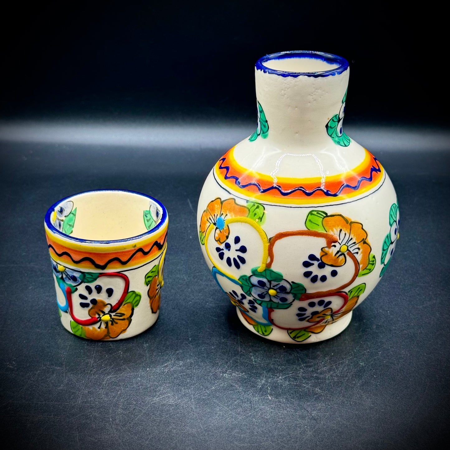 Artisan Made Mexican Talavera Pottery Tumble Up