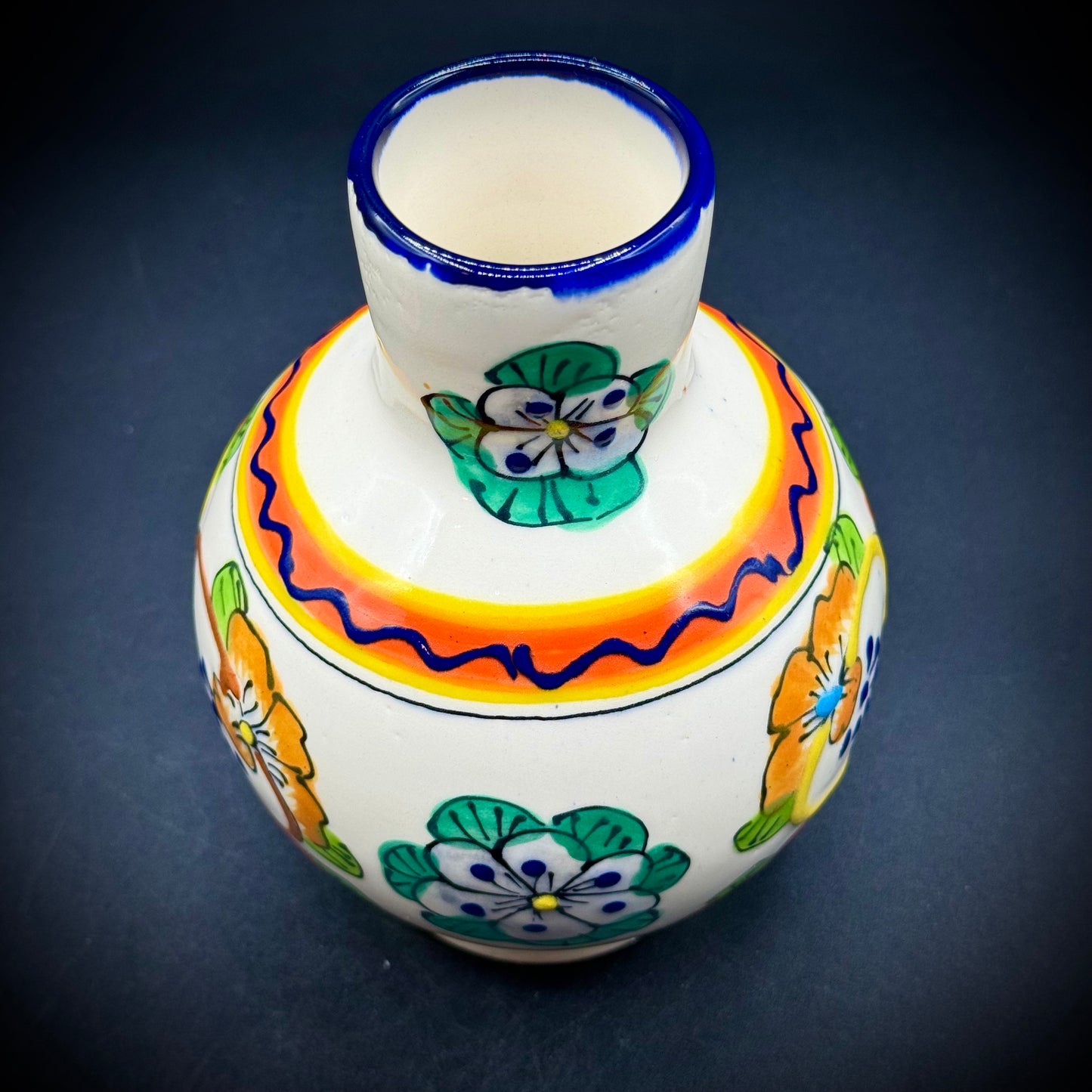 Artisan Made Mexican Talavera Pottery Tumble Up