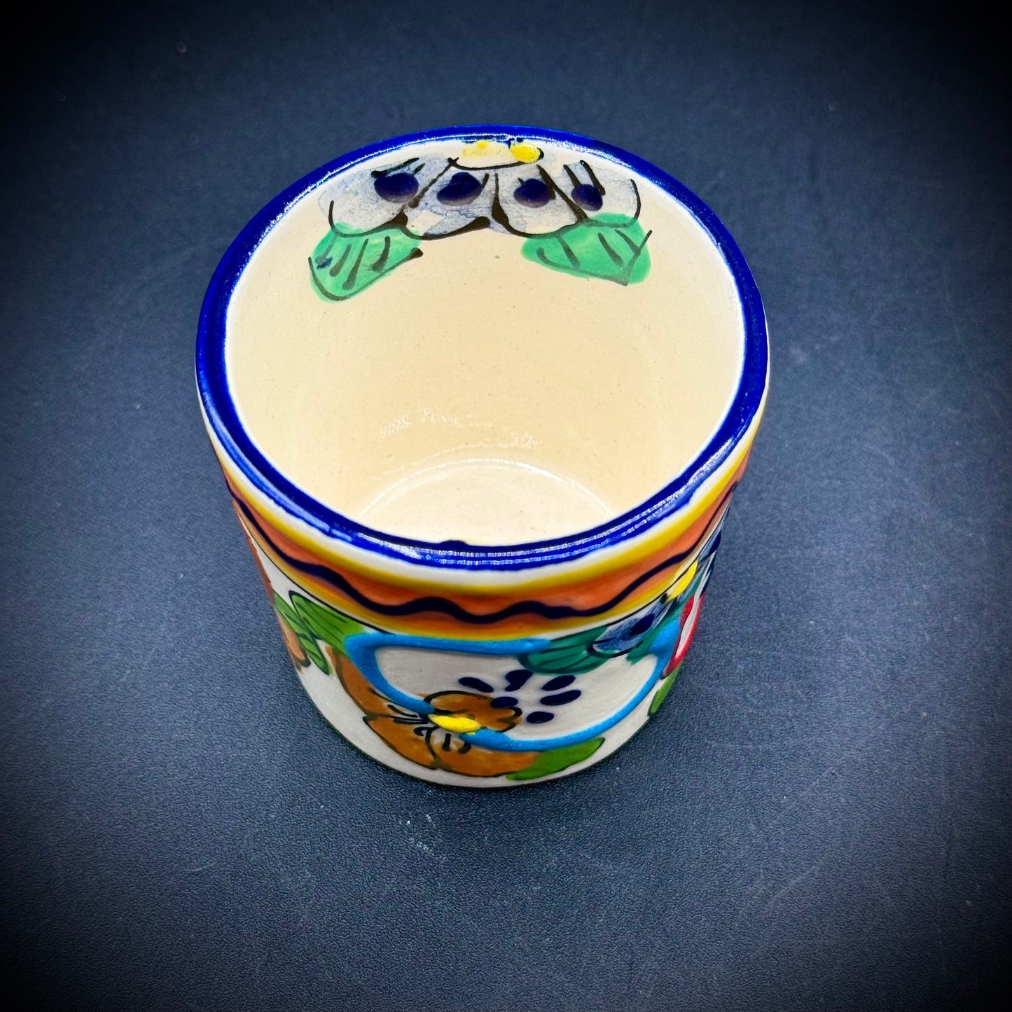 Artisan Made Mexican Talavera Pottery Tumble Up