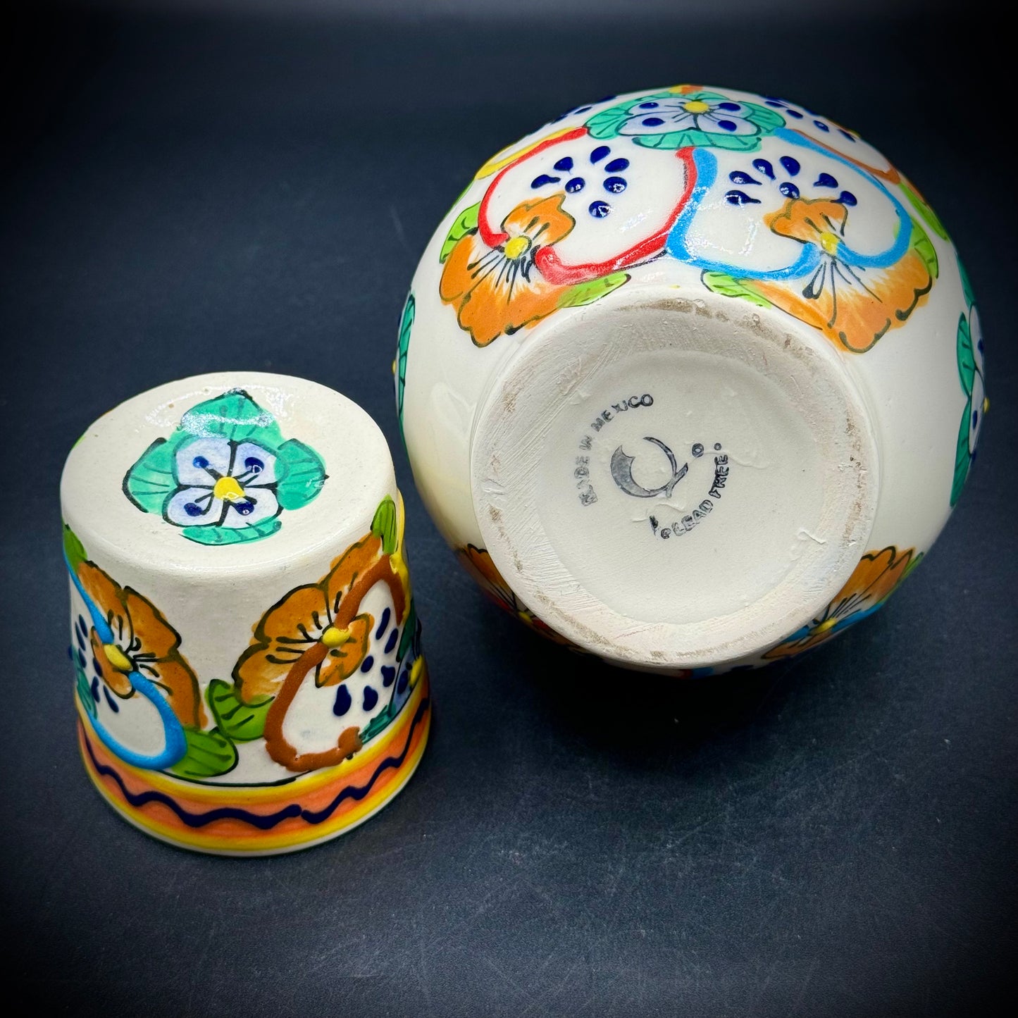 Artisan Made Mexican Talavera Pottery Tumble Up