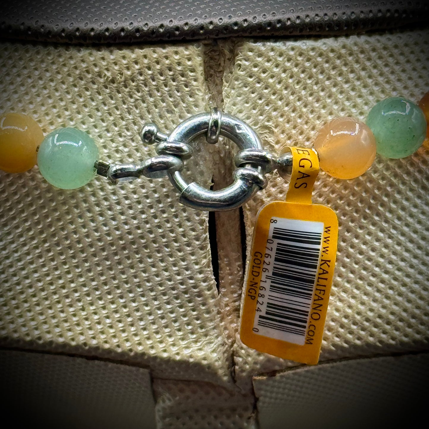 Designer Kalifano Natural Gemstone Three-Strand Necklace - New with Tag