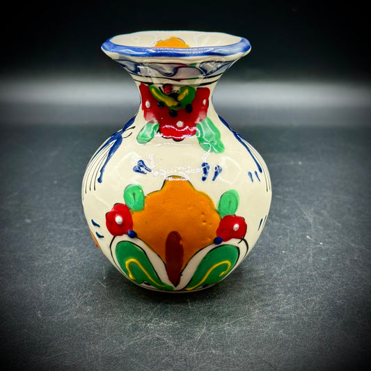 Artisan Talavera Pottery Vase Signed