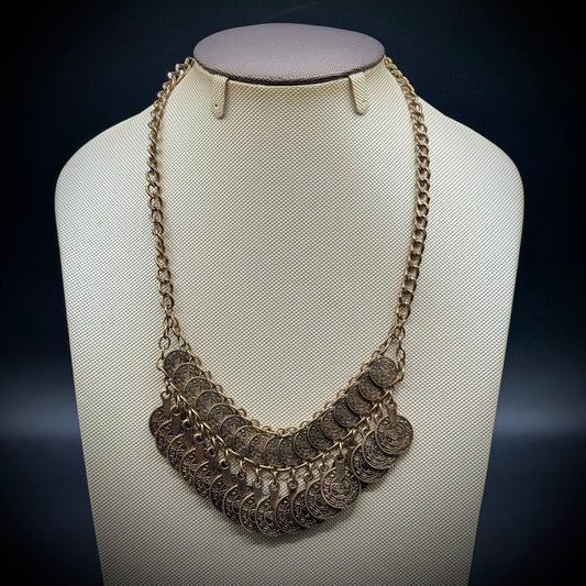 Vintage Large Coin Necklace